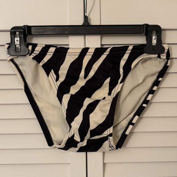 Vintage Zebra Stripe Speedo - Picture 1 of 2